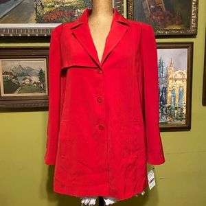 Red trench coat